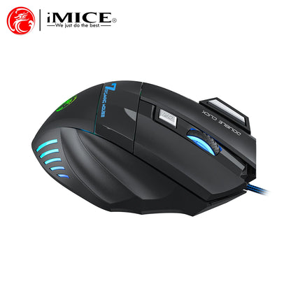 Mouse da gaming cablato USB a 4 tasti Generation, mouse da gaming ergonomico 2400DPI con retroilluminazione RGB e sensore ottico ad alta precisione
