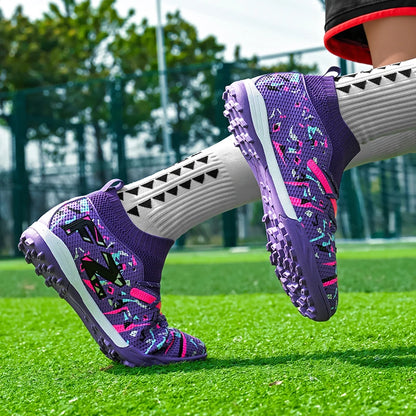 LiXingMing Football Boots Men White Professional High-Tops Soccer Society Cleats Football Shoes Non-Slip Match Training Sneaker