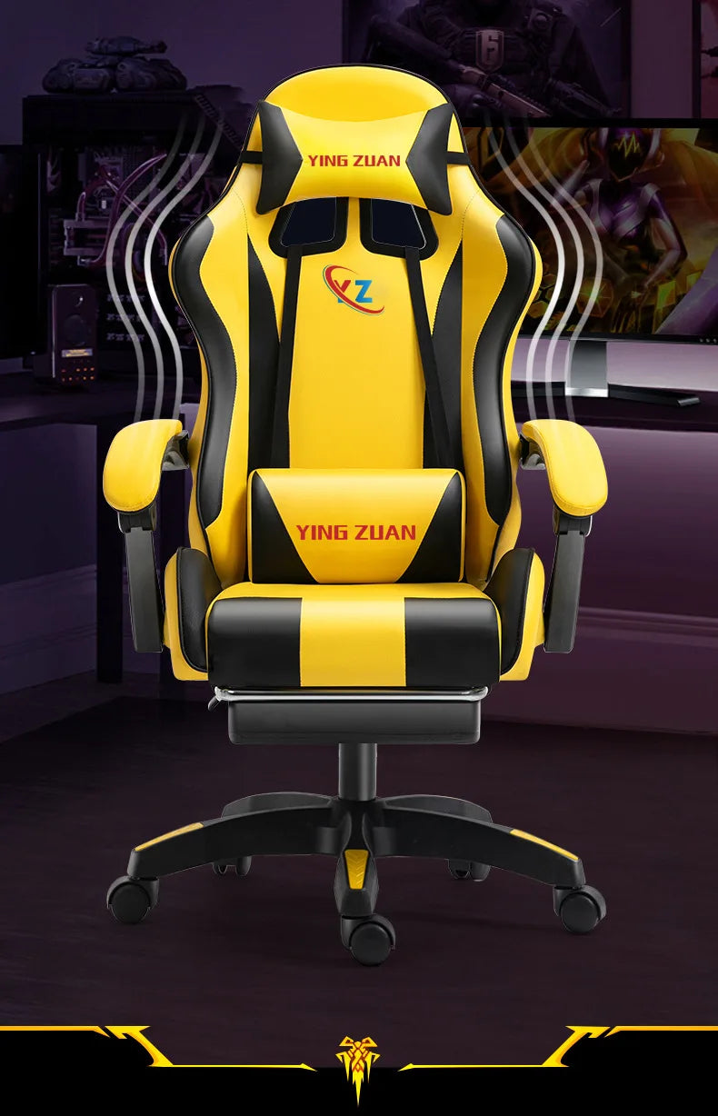 Ergonomic Gaming Chair for Computer Desk with Lumbar Support, High Back Mesh Reclining PC Chair, Adjustable Armrests for Office & Home