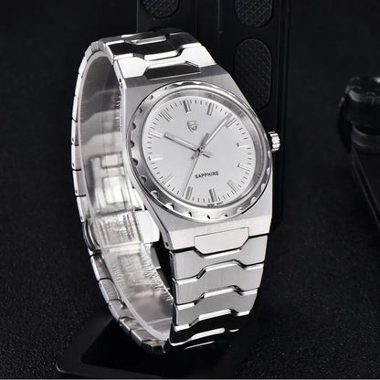 PAGANI DESIGN Men's Quartz Watches Ultra-Thin 7mm Series 37mm Sapphire Stainless Steel Waterproof Watches for Man TMI VJ21