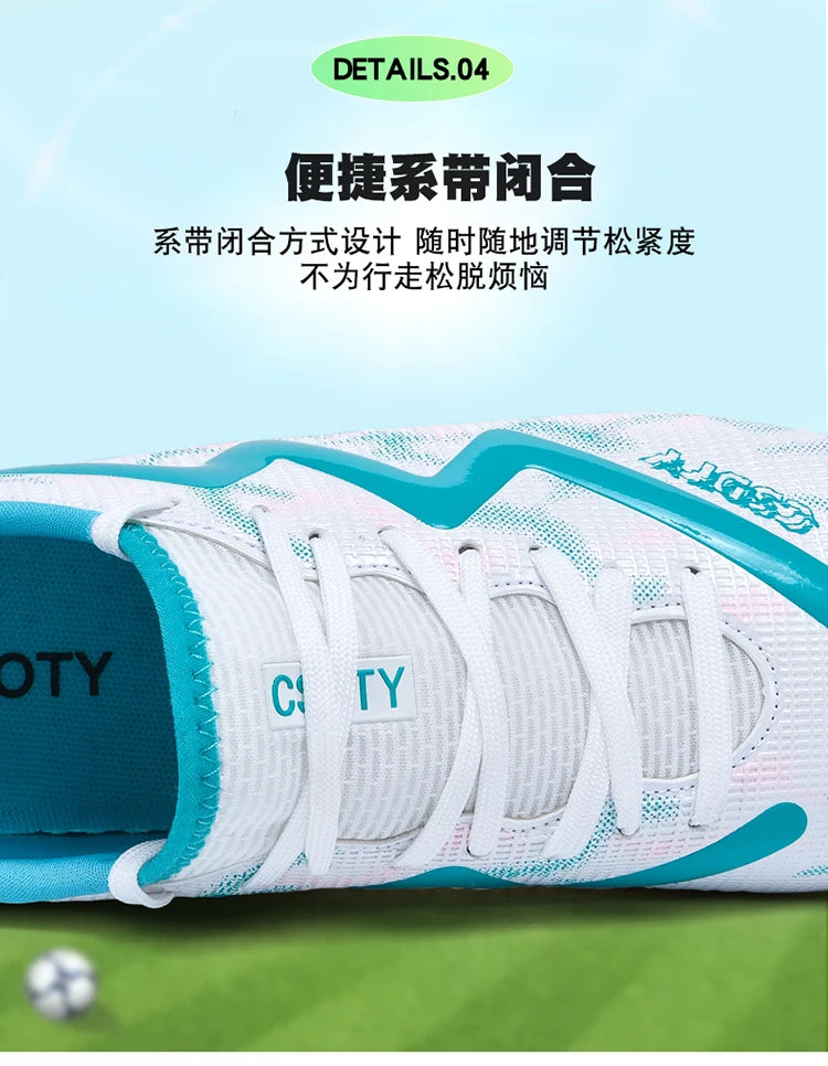 Mens Football Shoes Anti Slip Wear-resistant Grass Contest Training Youth Football Boots Light Five-a-side Soccer Shoes for Man