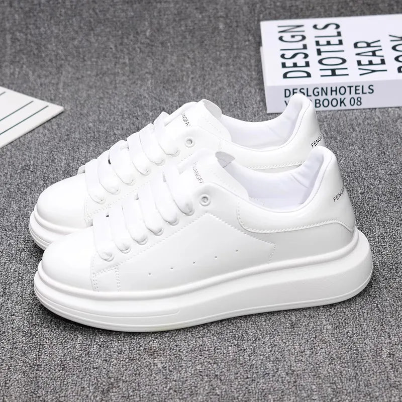 Red lacquered men's shoes Fashion black casual skateboard shoes Outdoor tennis walking shoes Universal men and women