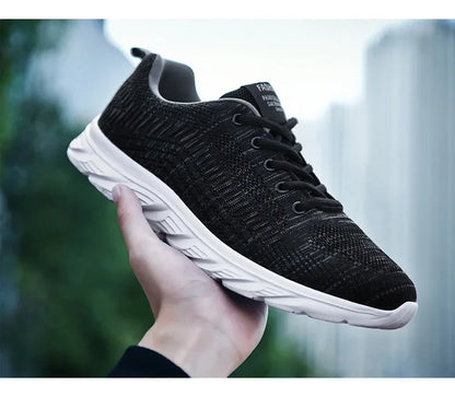 Pánské sportovní běžecké a joggingové boty, ležérní tenisky na ven, šněrovací, prodyšná síťovina, lehké tenisové a outdoorové vycházkové boty, velikosti 39-46