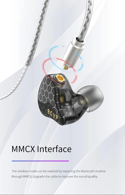 BGVP Scale 2DD HiFi Wired Earphones In Ear Monitor Headphones with 6D Sound Effects, Gaming Headset, Bass Stereo Earbuds with Detachable Cable
