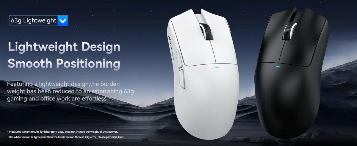 Mouse da gaming wireless ATTACK SHARK X11SE, tri-mode, ultraleggero 63g con sensore PAW3311, 22000 DPI, batteria 300mAh, doppio driver