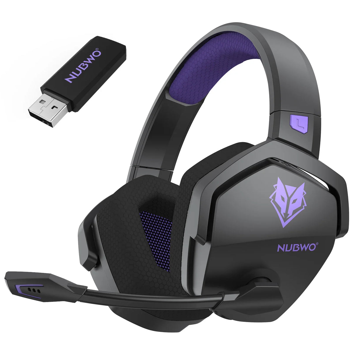 NUBWO G06 Dual Wireless Gaming Headphones 2.4GHz Bluetooth 5.3 Headsets Gamer with Microphone for PS5, PS4, PC, Mobile, Switch