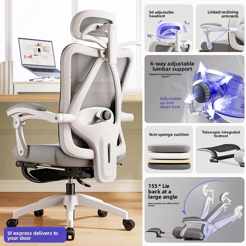 UVR Ergonomic Office Chair Adjustable Height Swivel Executive Chair with Armrest, Comfortable Gaming Desk Chair for Home Office & Work