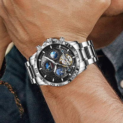 Relógio Masculino GLENAW Design, Marca de Topo, Luxo, Moda e Negócios, Automático, Impermeável, Relógio Mecânico para Homem