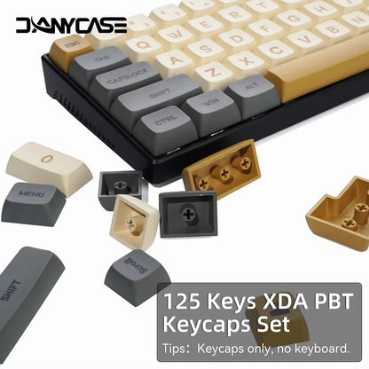 125 Tasten XDA PBT Tastenkappen-Set Matcha Green für mechanische Tastaturen mit 61/64/68/75/87/98/104/108 Tasten für Cherry/Gateron/Otemu/Kailh
