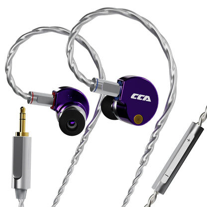 CCA Phoenix HiFi Earphones Dynamic Drive LCP Diaphragm Earphones Noise Cancelling Replaceable 2PIN Cable Gaming Wired Earphone