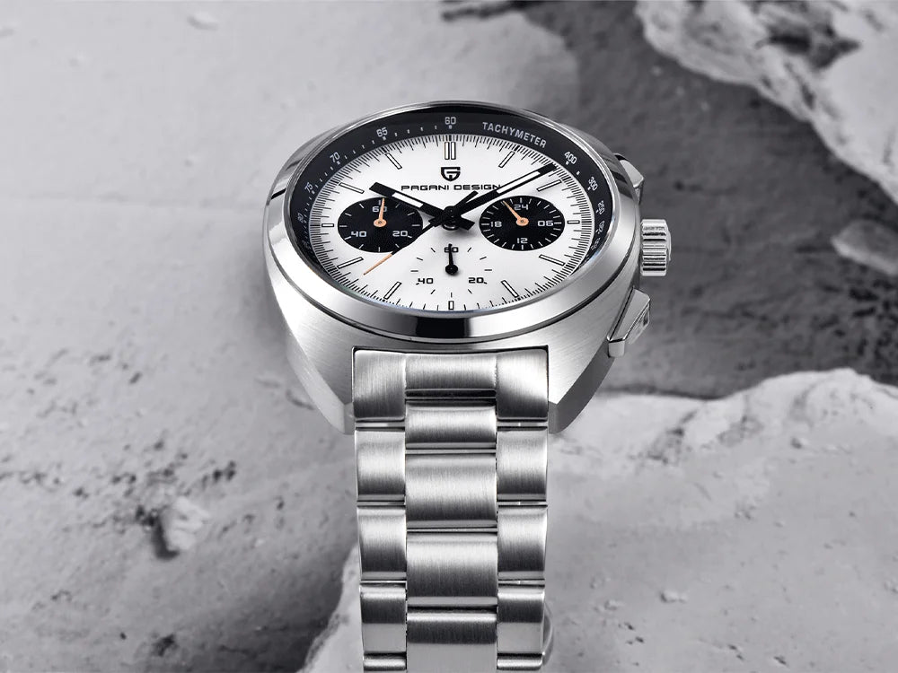 Pagani design2026fashion men's quartz watch top brand luxury sapphire VK63 men's chronograph all-steel diving relógios masculino