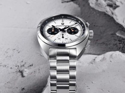 Pagani design2026fashion men's quartz watch top brand luxury sapphire VK63 men's chronograph all-steel diving relógios masculino