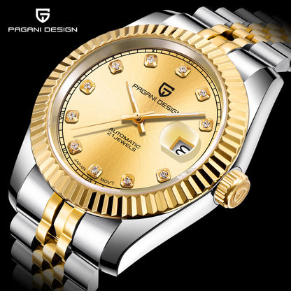 2026 New PAGANI DESIGN Watches Luxury Gold And Silver Mechanical Watches For Men Stainless Steel Sapphire Mirror Automatic Watch