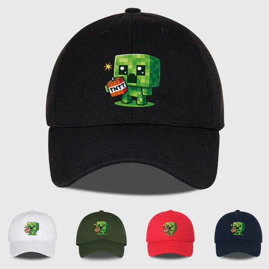 1 Creeper Pattern Baseball Cap | Unisex Hip-Hop Cap, lightweight and form-fitting, perfect for travel and casual wear year-round