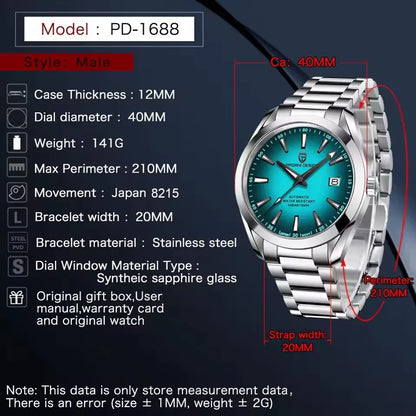 2026 New PAGANI DESIGN 40MM Business Men Mechanical Watch Luxury Sapphire Glass Automatic Watches 100M Waterproof Watch for Men