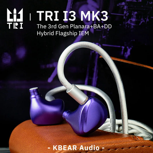 TRI I3 MK3 Hybrid In-Ear Earphones – 3rd Gen Planar BA DD HiFi Wired Earbuds High Resolution Audio