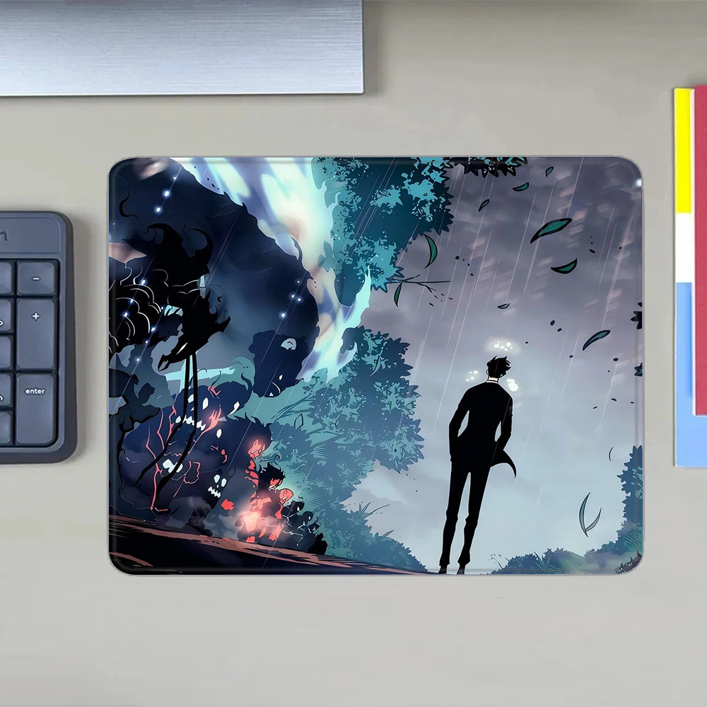Oblíbená herní podložka pod myš s motivem komiksu Solo Leveling, XS malá podložka pod myš pro PC hráče, dekorace na stůl, kancelářská podložka pod myš, deskmat, kobereček