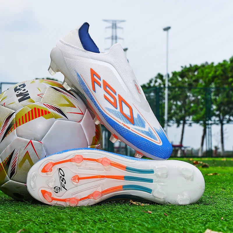 New Men Soccer Shoes Football Boots Non-Slip Boys Sneakers Hot-selling Grass Cleats High-quality Match Outdoor High-top Light