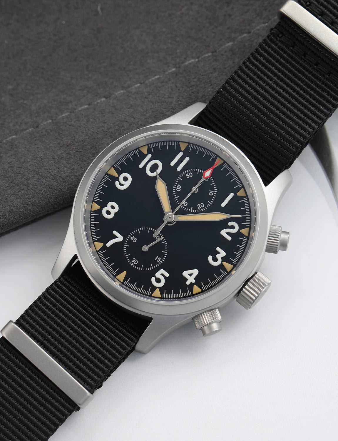Militado ML1868 Watch - VK61 Quartz Movement 100m Waterproof Watches Men Stainless Steel Chronograph Sapphire Crystal Wristwatch