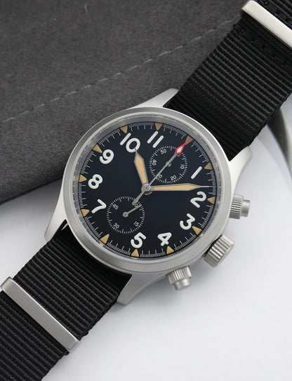 Militado ML1868 Watch - VK61 Quartz Movement 100m Waterproof Watches Men Stainless Steel Chronograph Sapphire Crystal Wristwatch