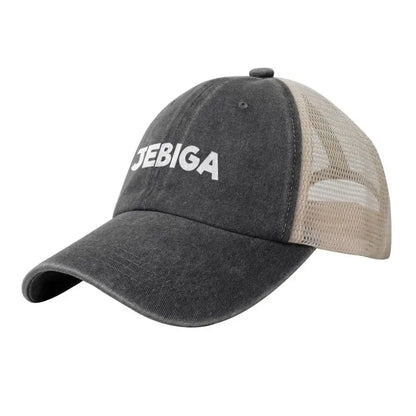 Jebiga Brate Print Vintage Mesh Baseball Cap Low Profile Trucker Hat for Men Breathable Cotton Summer Cool Hat Outdoor Ball Cap