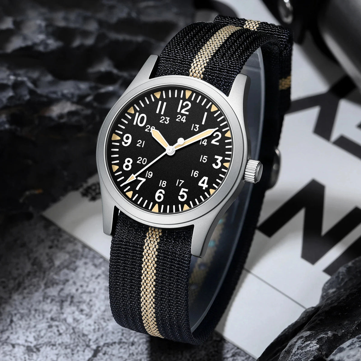 MILITREK 2026 New Military Retro Men'S VH31 Quartz Watch 37mm Sapphire Stainlesssteel 100m Waterproof C3 Luminous Reloj Hombre
