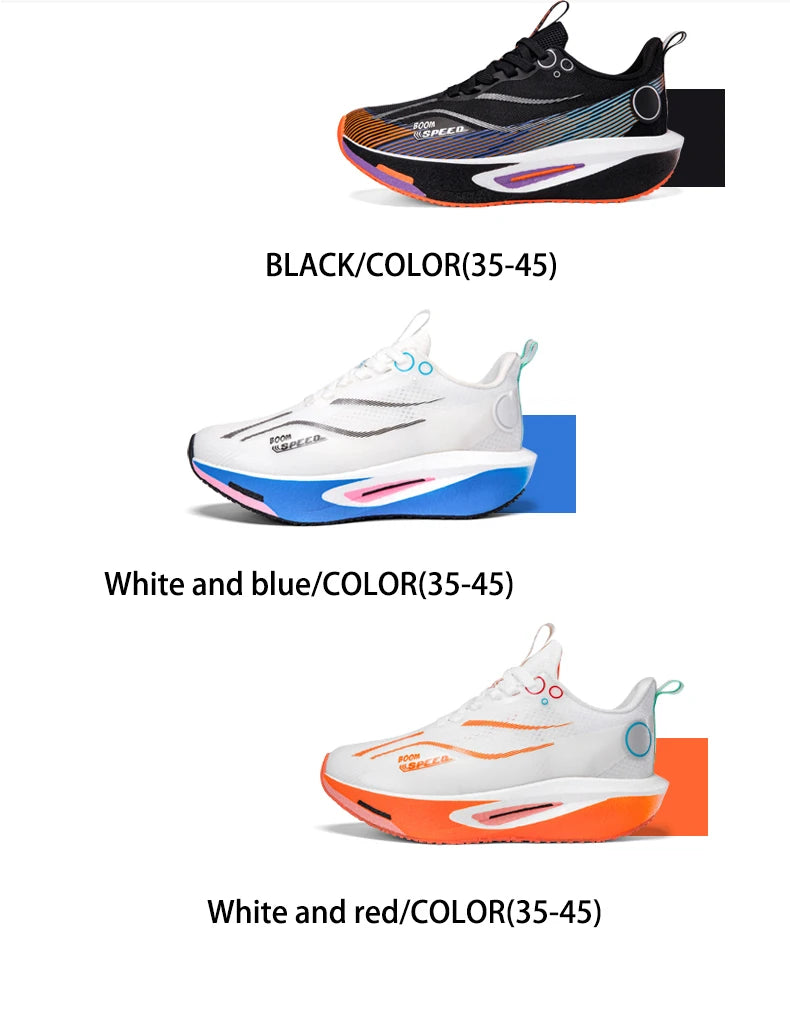 Men's Running Shoes Carbon Plate Professional Running Shoes Breathable Non-slip Cushioning Women's Casual Running Sports Shoes
