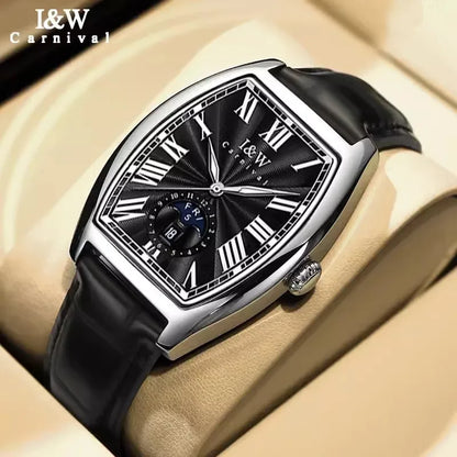 CARNIVAL I&W Mechanical Business Watches for Men Brand Luxury Automatic MIYOTA Movement Wristwatches Waterproof Man Reloj Hombre