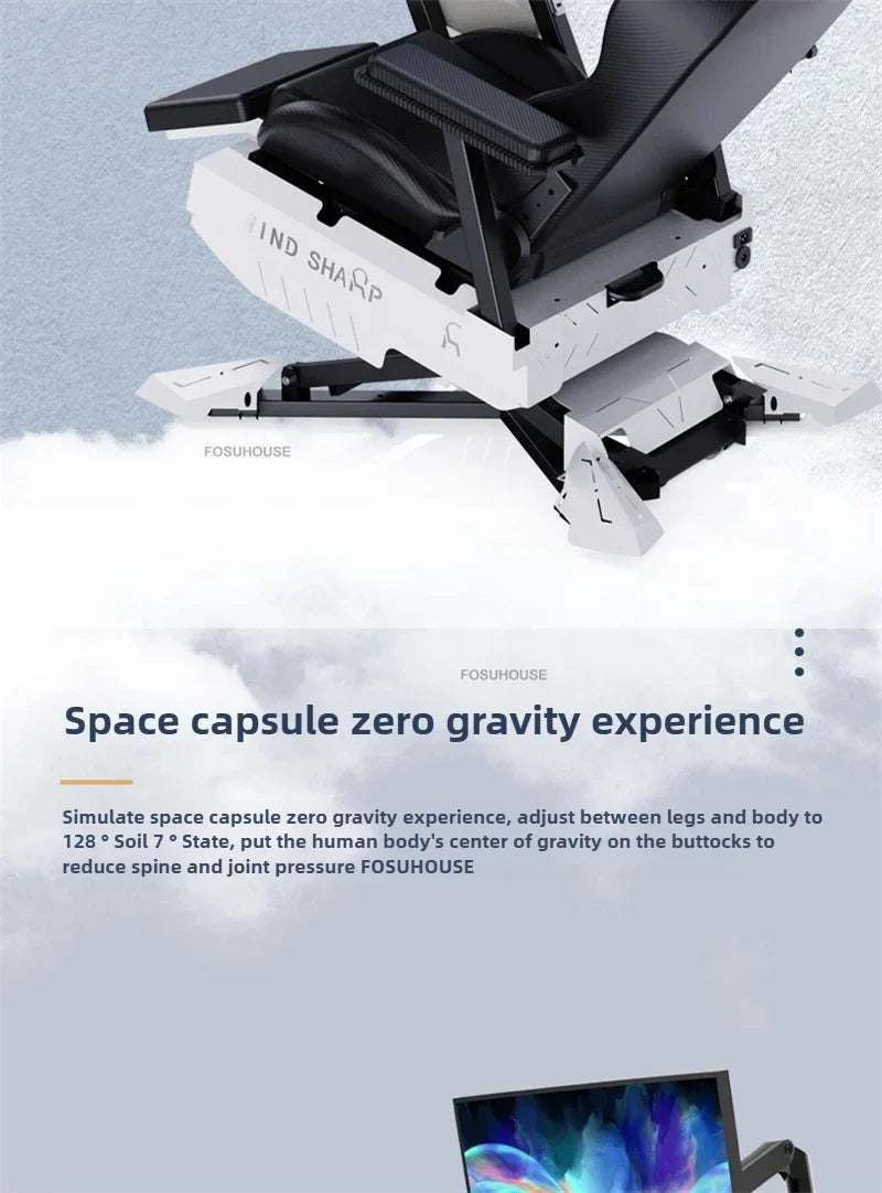 Zero Gravity Gaming Chair Ergonomic Office Chair, Multifunctional Computer Chair with Reclining Cockpit Design, Comfortable Office Gaming Chair