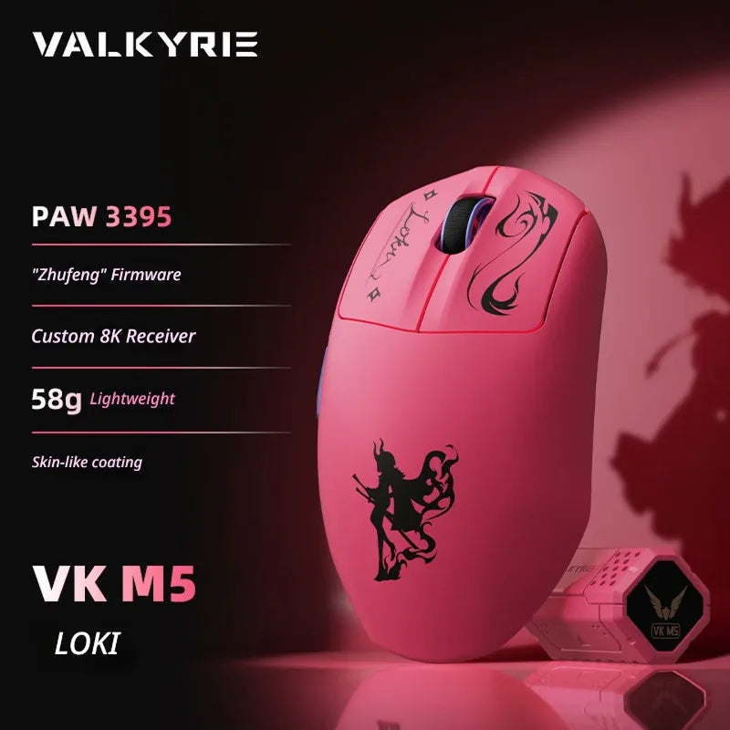 VALKYRIE VK M5 PRO Wireless Gaming Mouse with Dual 8K Polling, Intelligent Display, Lightweight Ergonomic Low Latency Mouse