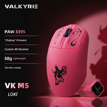 VALKYRIE VK M5 PRO Wireless Gaming Mouse with Dual 8K Polling, Intelligent Display, Lightweight Ergonomic Low Latency Mouse