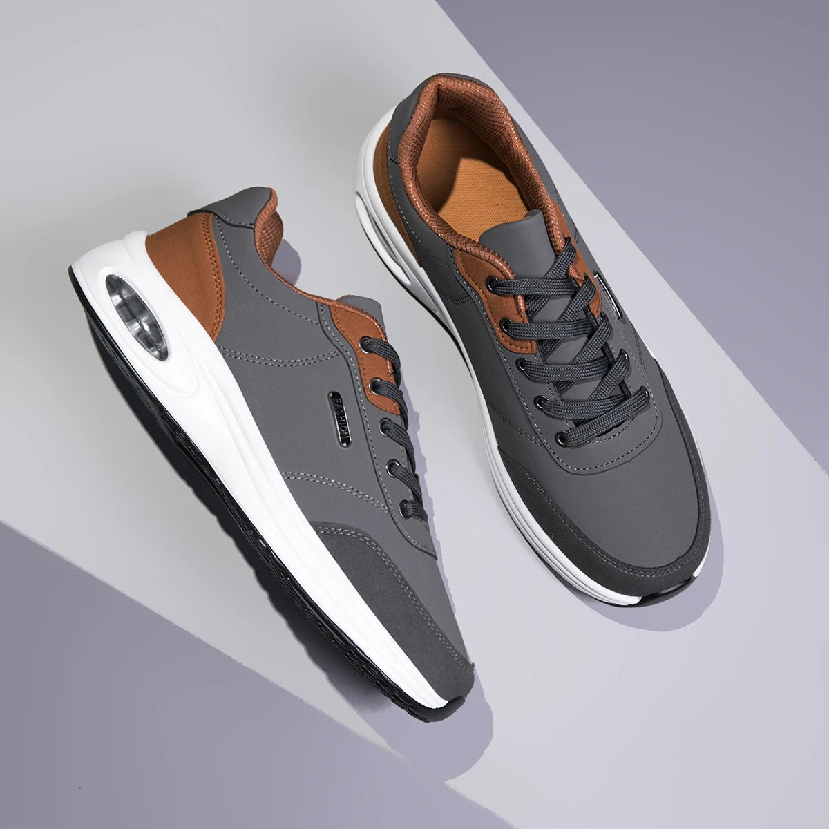 New Men's Shoes Spring Autumn Waterproof Walking Shoes Non-Slip Cushioning Men's Casual Leather Sports Shoes Men's Tennis Shoes