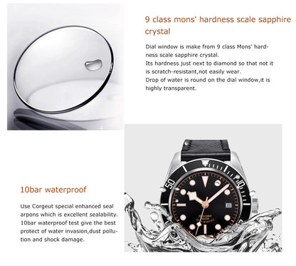 Luxury Customizable Logo Waterproof Japan nh35 Automatic Mechanical Wristwatch Full Steel Sapphire Men Watch Dress Male Clock