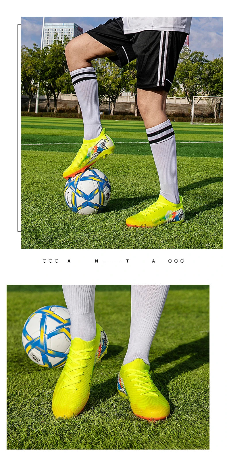 New Men Football Boots Cleats Training Shoes Soccer Shoes Non-Slip Match Ultralight Soccer FG Long Spikes Outdoor Drop Shipping
