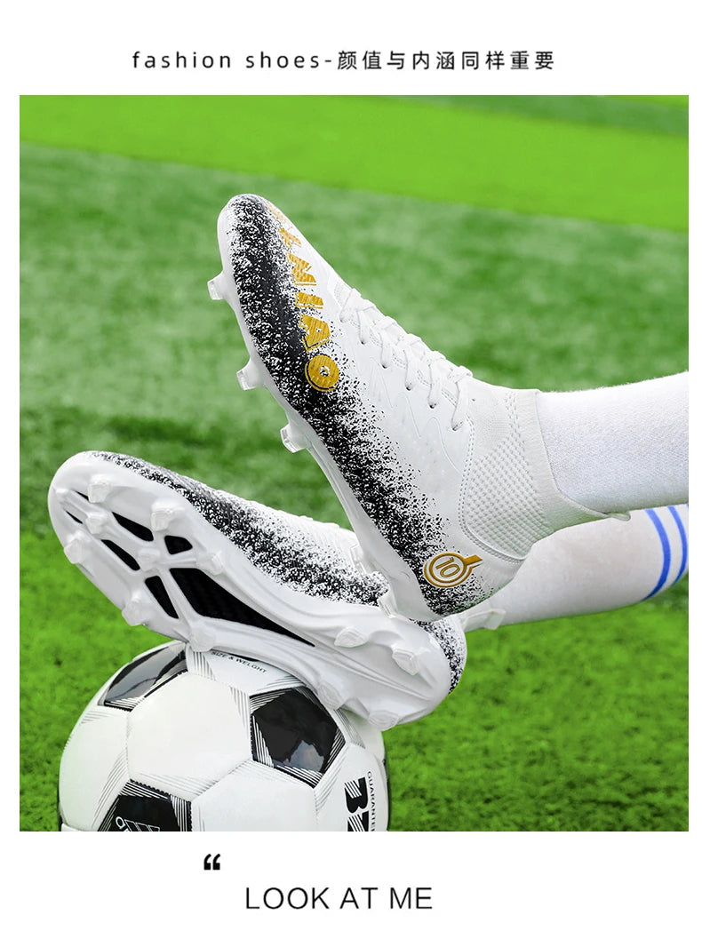 Men Soccer Shoes Kids Football Boots Women Professional Soccer Cleats Antiskid Chaussure Football TF/FG Outdoor Football Shoes