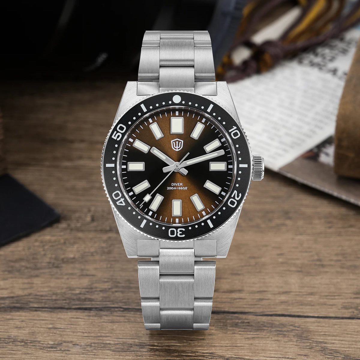 WATCHDIVES WD1965 V2 Men’s Luxury Dive Watch VH31 Quartz, Sapphire Crystal, Stainless Steel & 200M Water Resistant