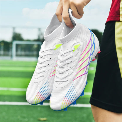 Superfly FG Football Boots Outdoor Soccer Cleat Black Shoes Soft Sport Professional Shoes Breathable Comfortable Boots Plus Size