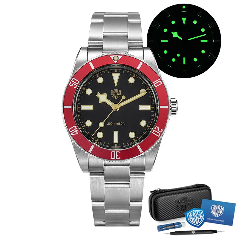Watchdives WD7922 Quartz Watch Men VH31 Movement Sapphire Crystal 200m Waterproof Wristwatch Luminous 37mm Vintage BB54 Watches
