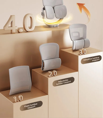 Ergonomic Office Chair with Floating Wing Lumbar Support, Adjustable Height Mesh Computer Chair, Swivel Rolling Office Chair for Home, Gaming & Office