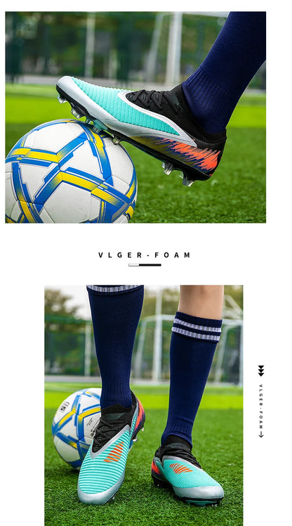 New Men Football Boots Shoes Soccer Match Training Soccer Shoes Non-Slip Cleats Long Spikes FG Ultralight Outdoor Drop Shipping