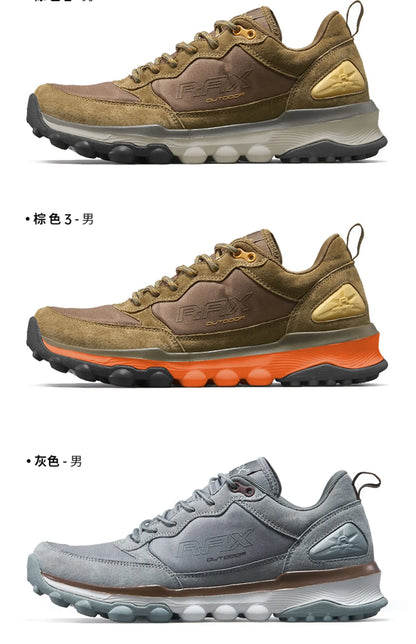Rax Cowhide Hiking Shoes Men Outdoor Mountain Antiskid Climbing Sneakers wram Lightweight Trekking boots Sports casual shoes