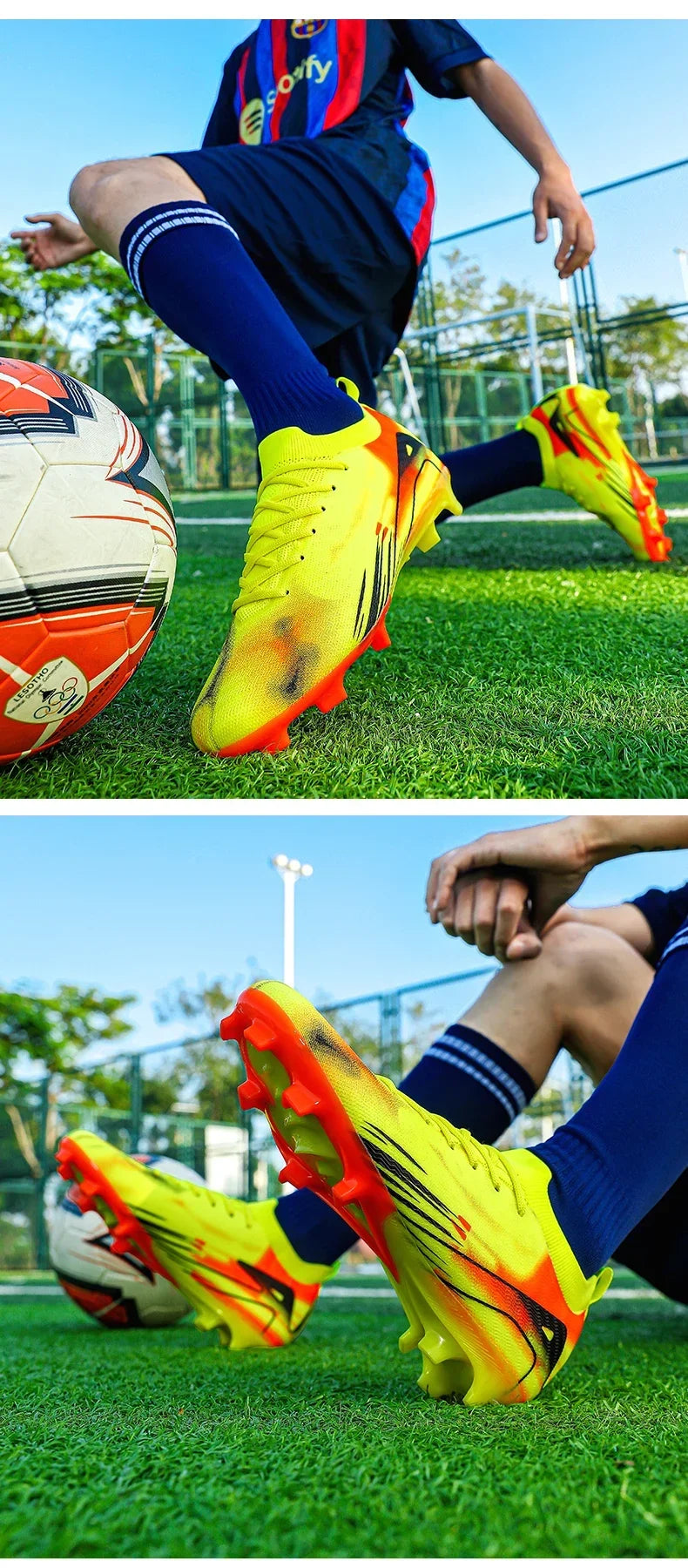 Men's New Non-Slip Soccer Shoes Training FG Top Quality Sneakers Football Boots Cleats Wholesale Drop Shipping Unisex Adult