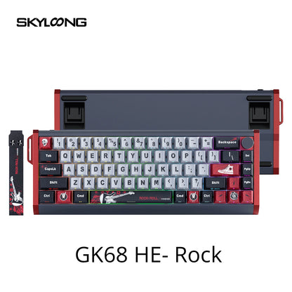 SKYLOONG GK61/GK68 HE Magnetic Keyboard Aluminum Case 8000hz RT0.01mm Rapid Trigger PBT Keycap RGB Backlit Wired Gaming Keyboard