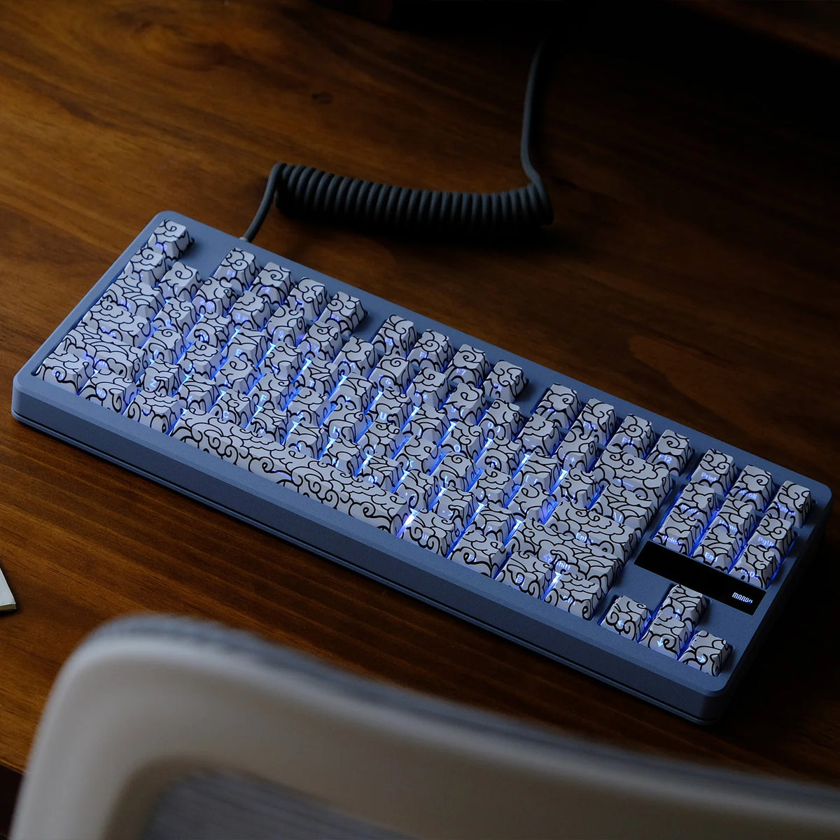 KYOMOT 135 Keys PBT Side Print Keycap Double Shot Cherry Profile Shine Through Keycaps for MX Switch Games Mechanical Keyboard