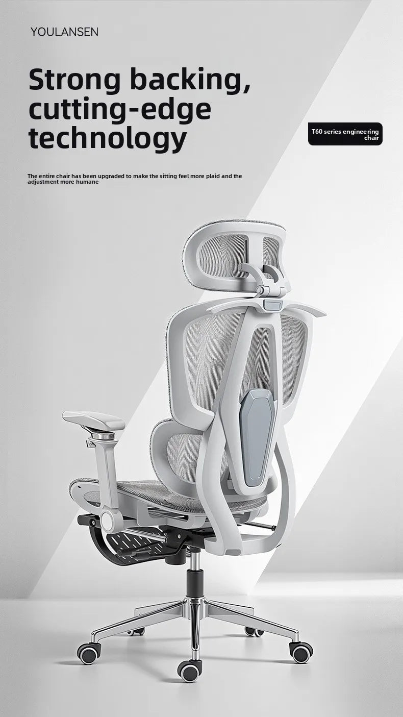 Ergonomic Office Chair with 10D Armrest, Adjustable Height Gaming Chair, Minimalist Computer Chair with Lumbar Support for Study & Work