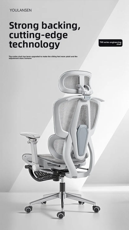 Ergonomic Office Chair with 10D Armrest, Adjustable Height Gaming Chair, Minimalist Computer Chair with Lumbar Support for Study & Work