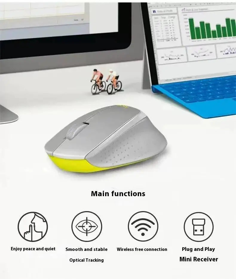 Logitech M330 Professional Office Mouse, Compact, Quiet, Convenient to Carry, Comfortable to Touch, Specifically Designed