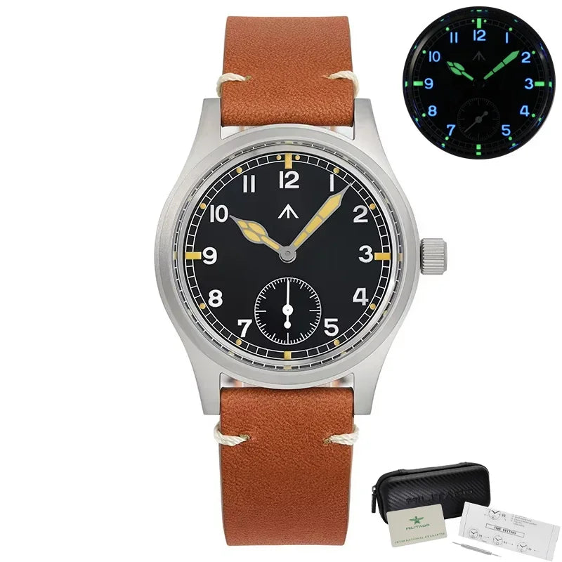 Militado D12 Quartz Watch Men VD78 Movement Domed Sapphire Crystal V2 Clear AR Coating Wristwatch 10Bar Water Resistance Watches