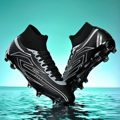 AG/FG Football Boots Unisex Kids Youth PU+Fabric Upper TPU Sole Anti-Slip Durable Outdoor Sports Pitch Training Shoes