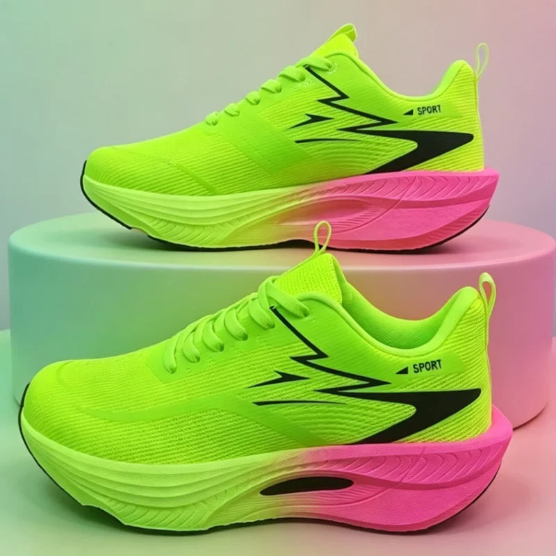 Men Sports Running Shoes Marathon Air Cushion Breathable Lightweight Comfortable Women Outdoor Athletic Sneakers Jogging Tenis